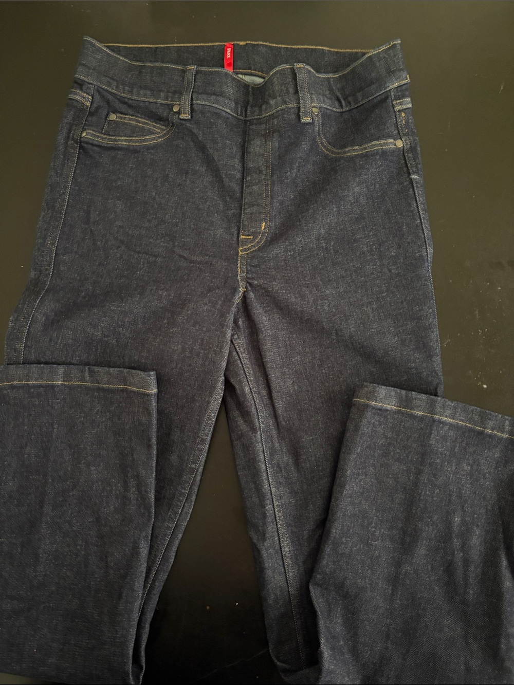 SPANX Women’s  Dark Indigo Straight Jeans. XL